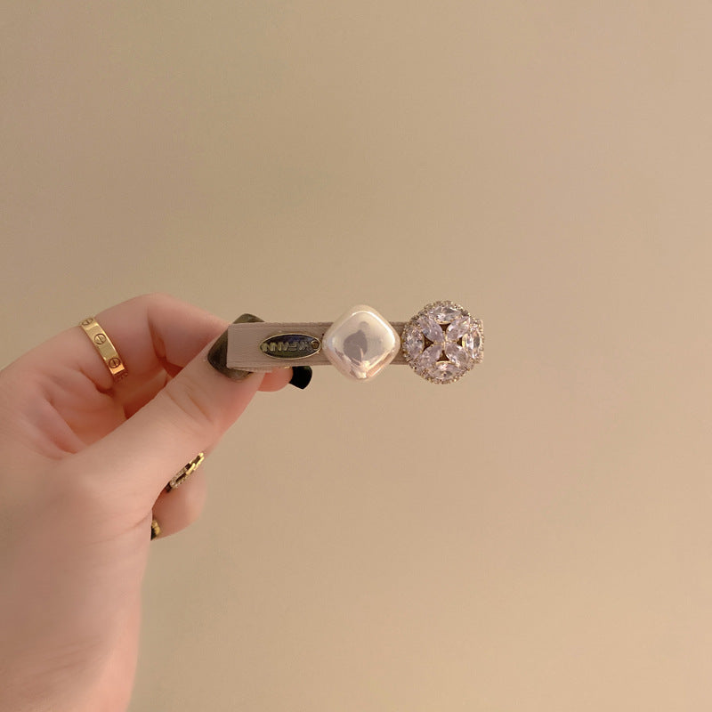 Wholesale Vintage Pearl Rhinestone Duckbill Clip